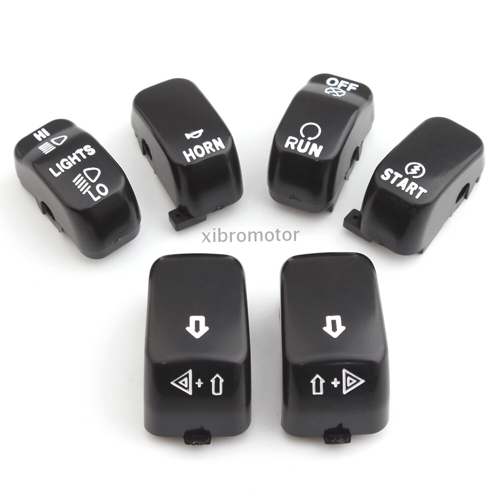 Hand Control Switch Housing Button Cover Cap Black For Harley Touring 1996-2013
