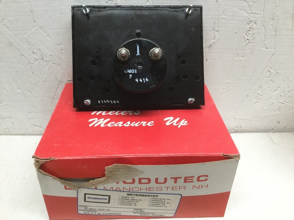 Modutec Metermaster 4S-AACX-3000-XX Panel Meter 0-3 AC Kiloamperes
