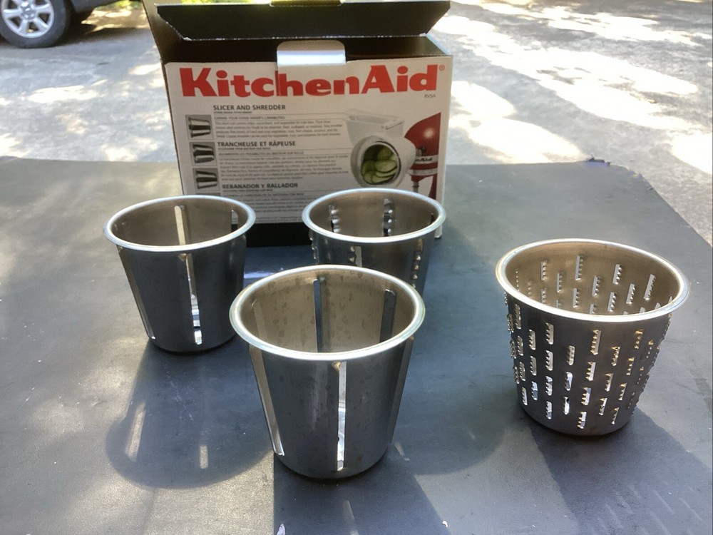 KitchenAid RVSA Rotor Vegetable Slicer Shredder Replacement 4 Attachment Cones