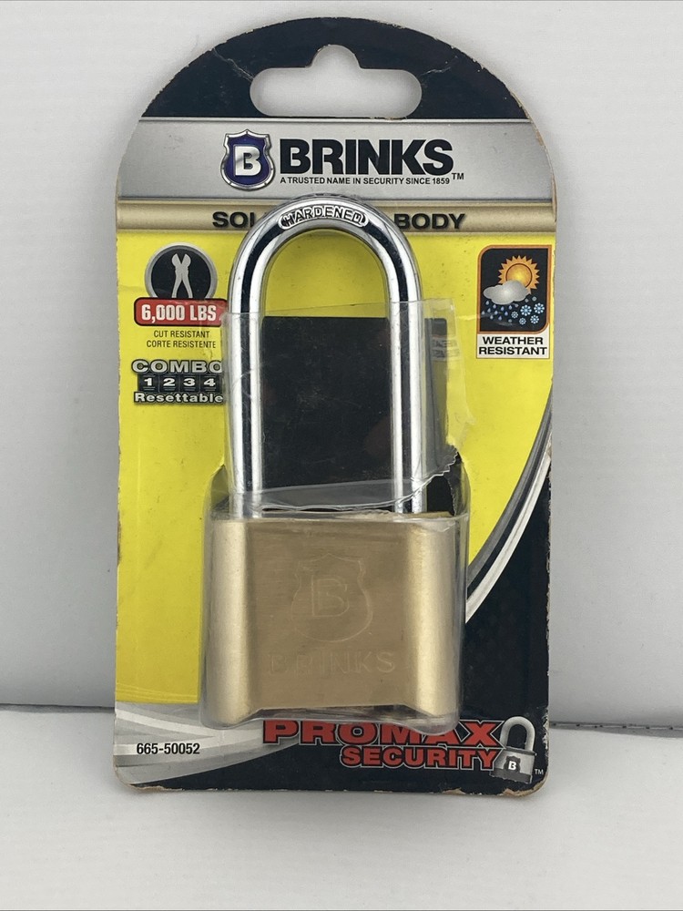 BRINKS (665-50052) Combination Lock Resettable, 50mm 2" Solid Brass