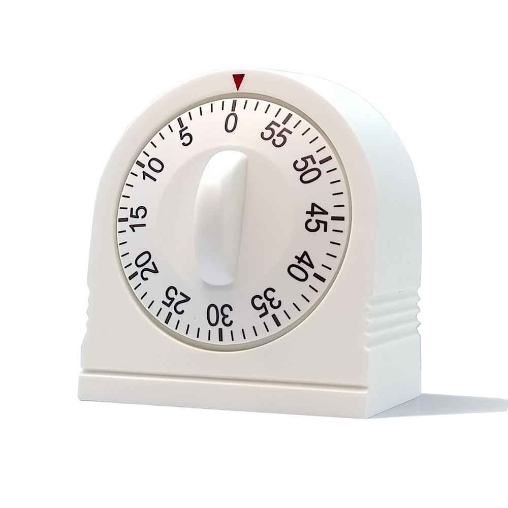 60 Minute Wind up Timer, Visual Mechanical Timer with Loud Alarm, Manual Countdo