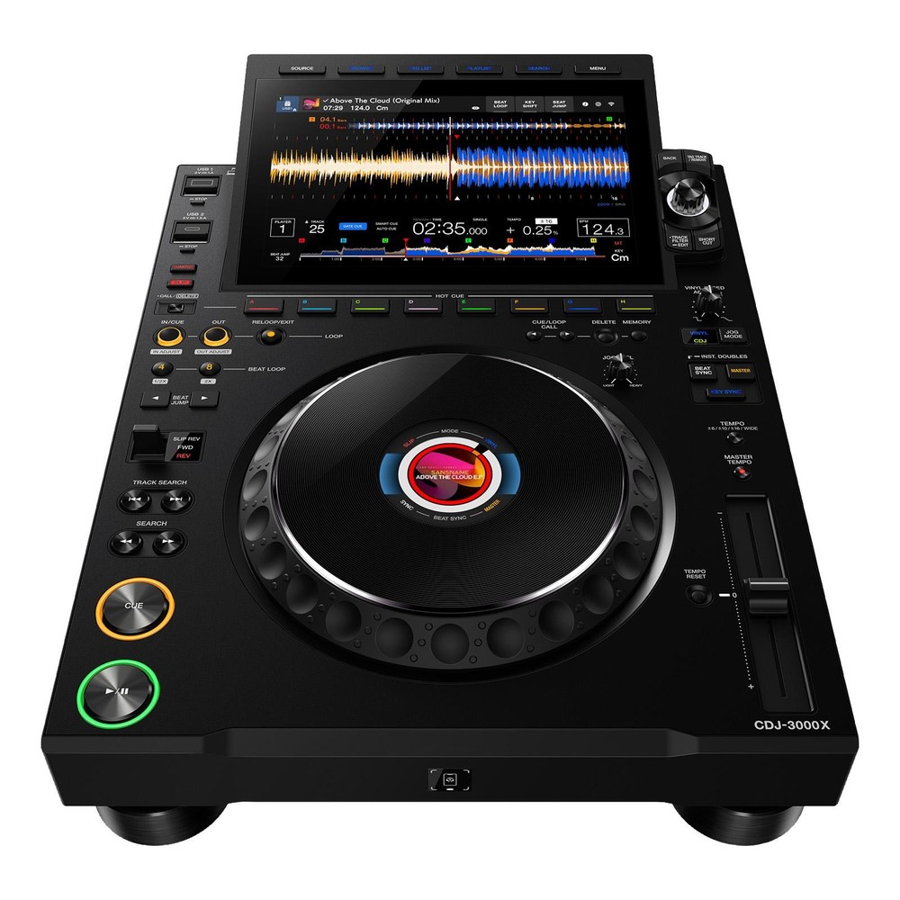 AlphaTheta CDJ-3000X DJ Player with XS-CDXBL Black Case Package