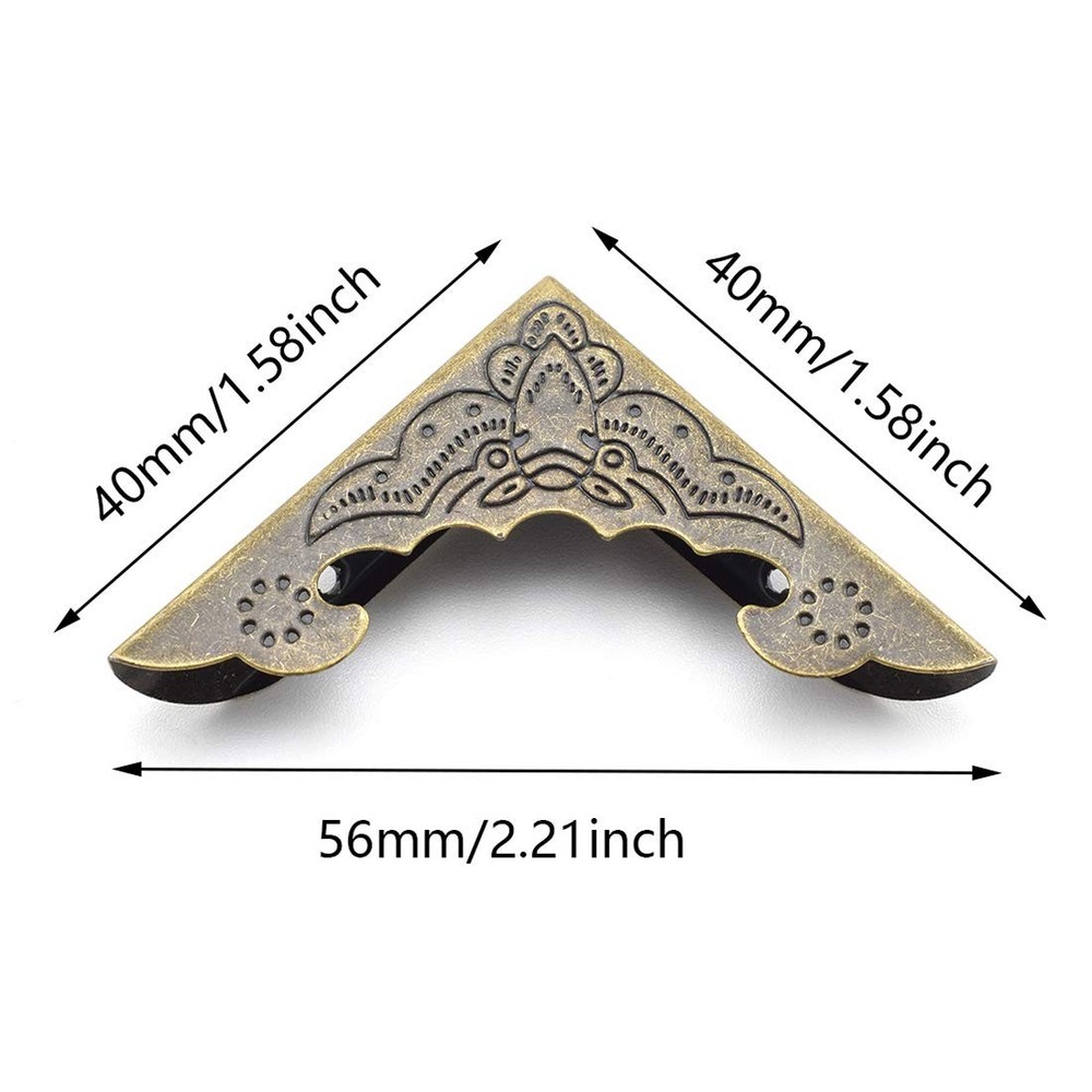 SDTC Tech 20-Pack Metal Book Corner Protector 4mm Inner Height