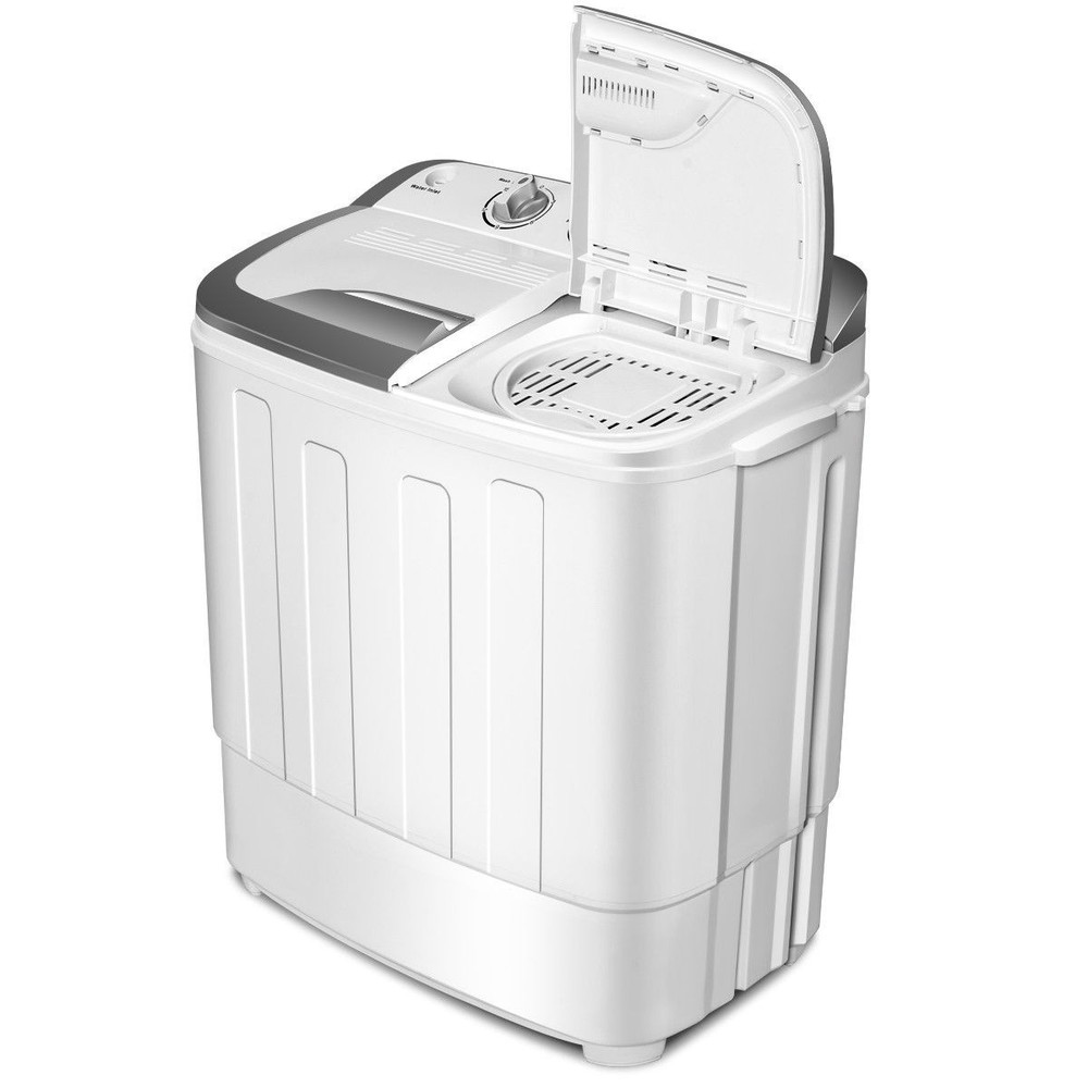8lbs Compact Mini Twin Tub Washing Machine Washer Spinner