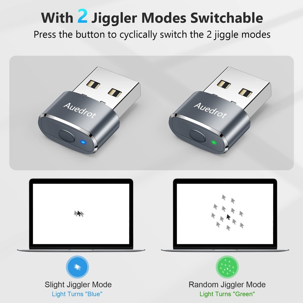 Mouse Jiggler Undetectable Mouse Jiggers USB Mouse Mover with Switch Button A...