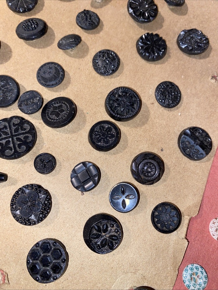 Antique Button Display Lot Victorian