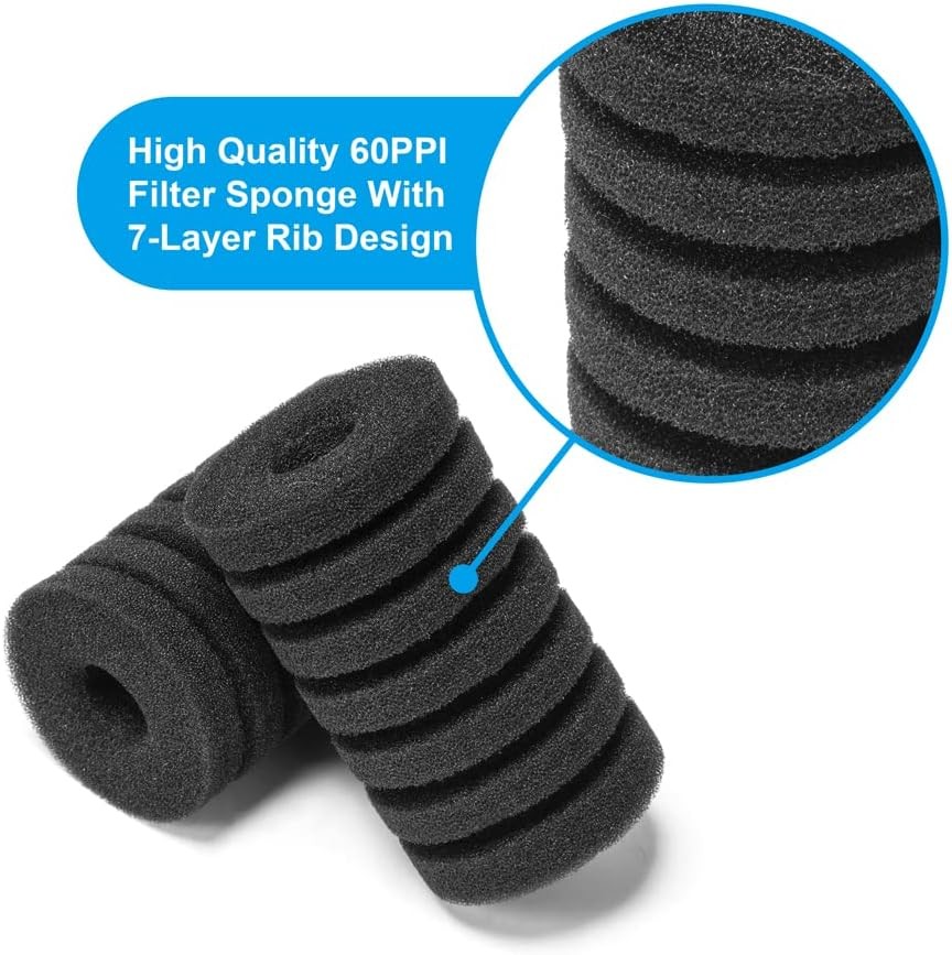 Aquarium Pre-Filter Sponge Replacement 4 Pack Sponge(DT-200A)