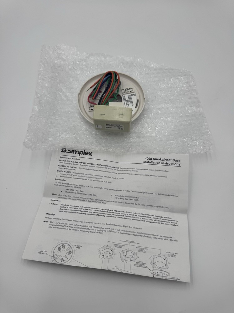 Simplex (4098-9682) 4 Wire Relay Base 0677211