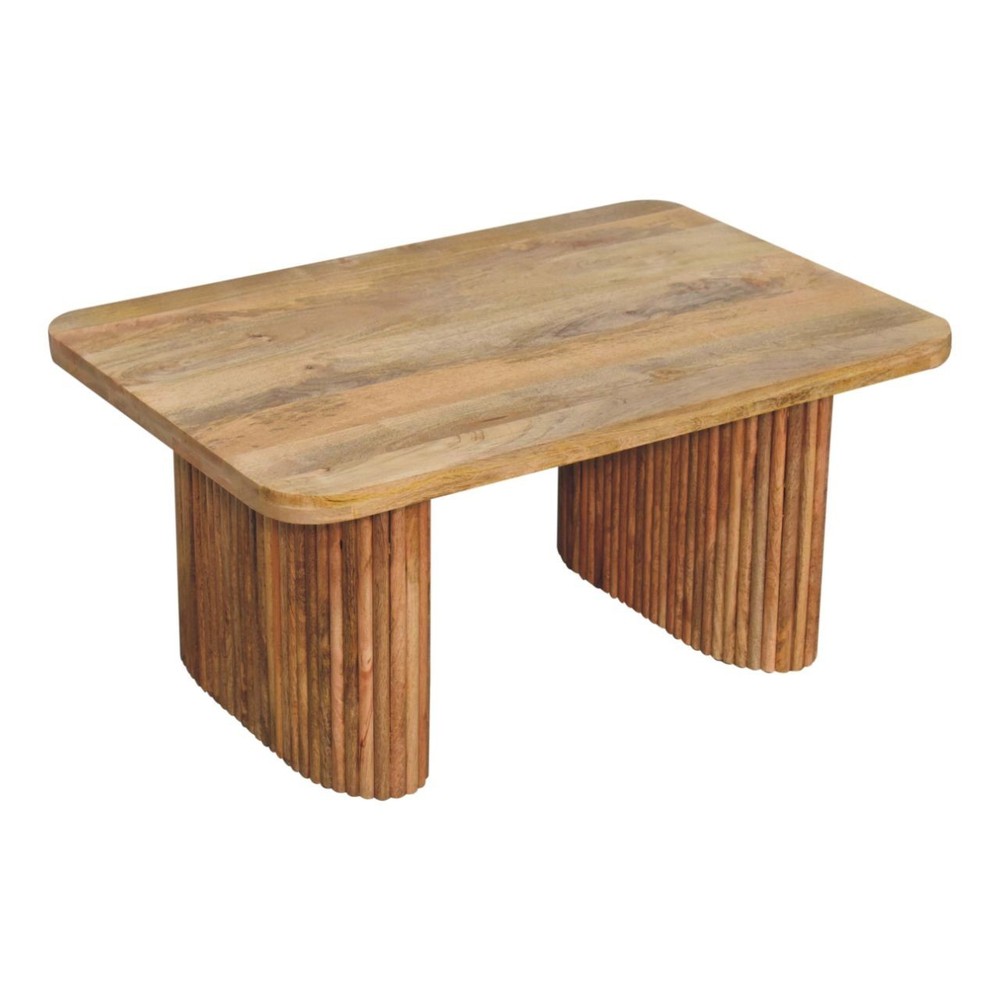 Modern Oak-ish Mango Wood Bench