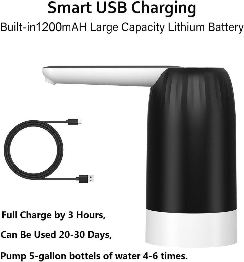 2 Pack Electric Portable 5 Gallon Water Dispenser, Universal Micro USB Charging