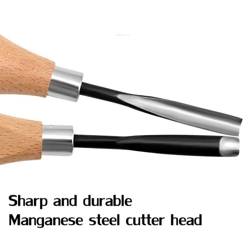 5Pcs Professional Wood Carving Hand Chisels Tools Set Woodworking Gouges Lathe