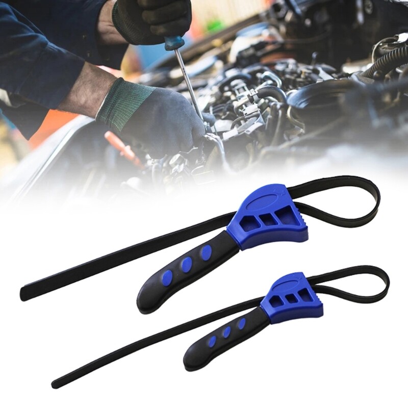 2Pcs Strap Wrench Set Rubber Strap Wrench Strap Wrench Multifunction