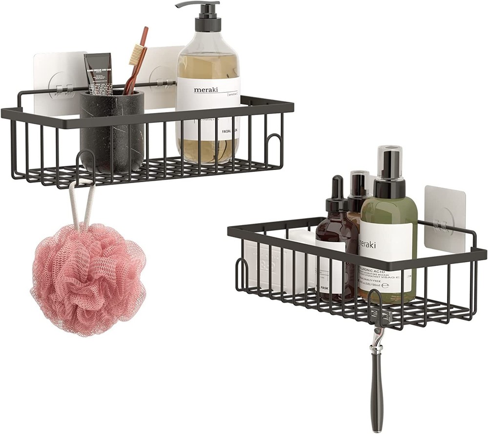 2 PCS Shower Caddy 4 PCS Adhesive Sticker Replacement Hook-B8