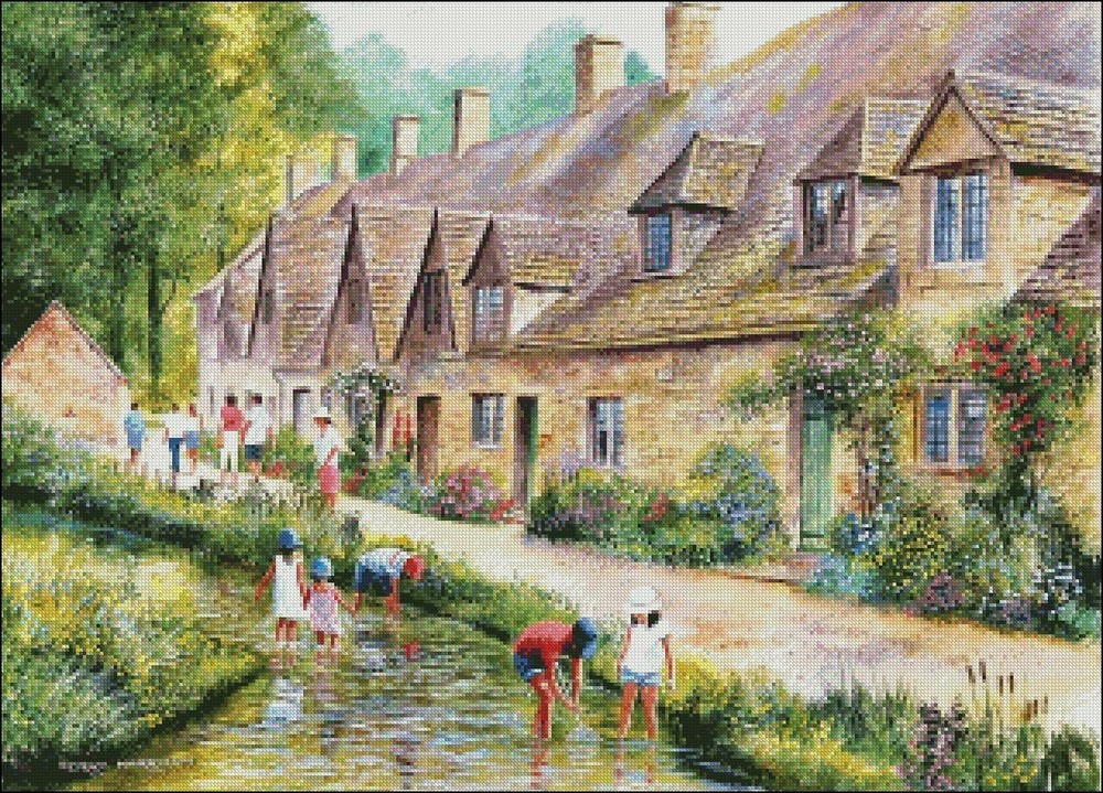 Chart Needlework DIY - Counted Cross Stitch Patterns - Cotswold Villages