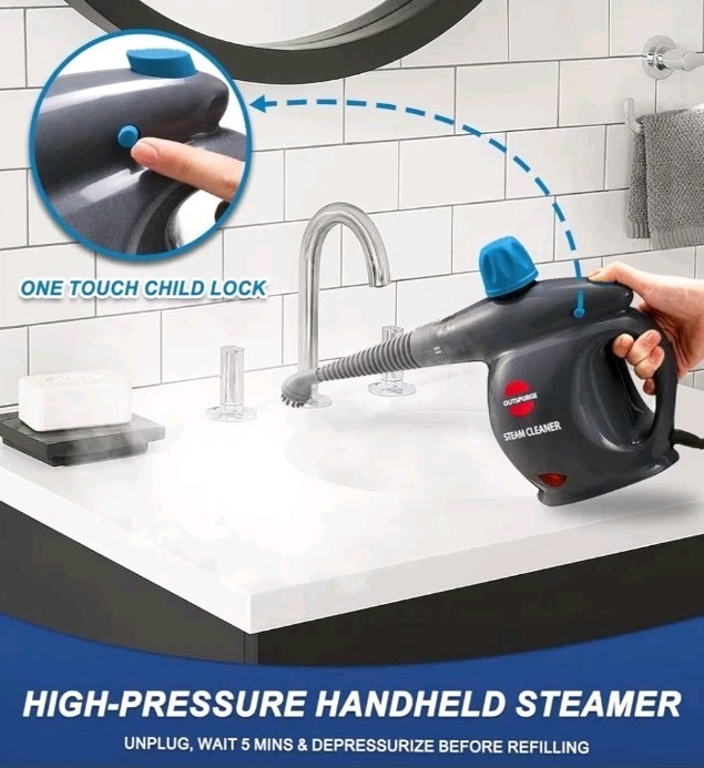 Handheld Steam Cleaner, Pressurized Multi-Surface Steam Shot
