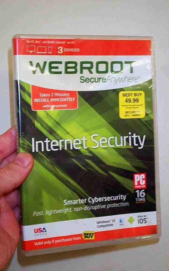 WEBROOT Secure Browsing Internet Cyber SECURITY for your COMPUTER 2006-2016 Disk