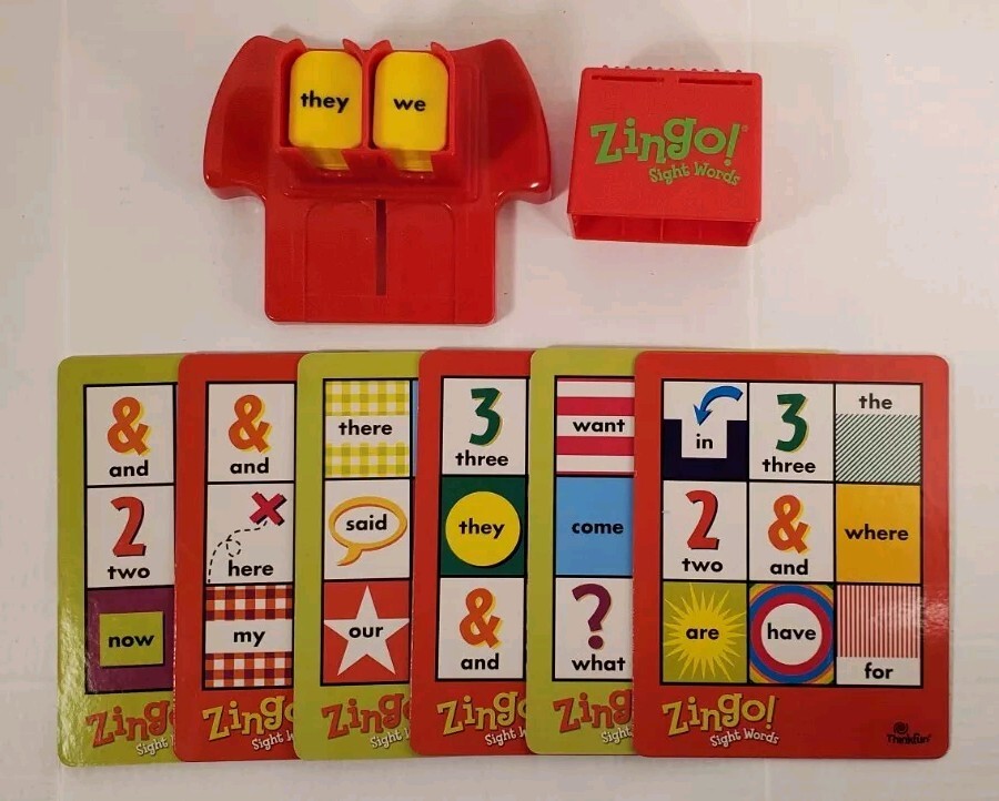 ZINGO! Sight Words Educational Game Grades Pre-K-1 ThinkFun Preowned