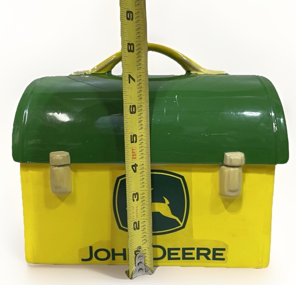 John Deere Licensed Ceramic Lunch Box Cookie Jar by Gibson GUC