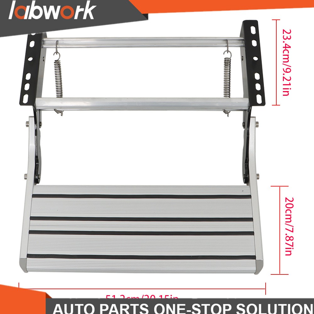 Labwork RV Camper Platform Steps Stair Anti-Slip Manual Pull Out Retractable