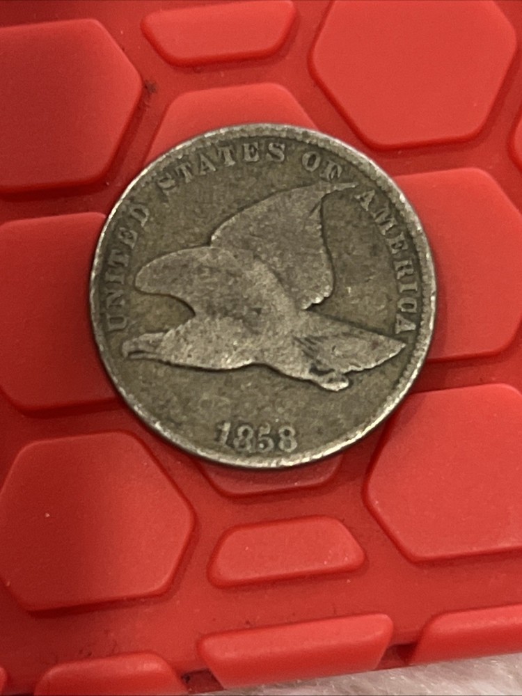 1858  US Flying Eagle Penny One Cent - Small Letters