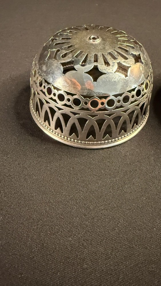 Gorham Sterling Silver Cut Work String Holder Beaded Rim 1891 for J.E. Caldwell
