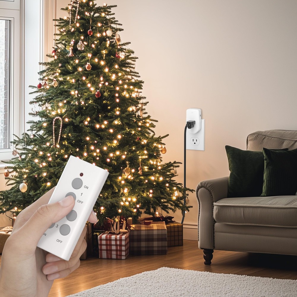 BN-LINK Wireless Remote Control Outlet Electrical Switch for 1 Pack, White