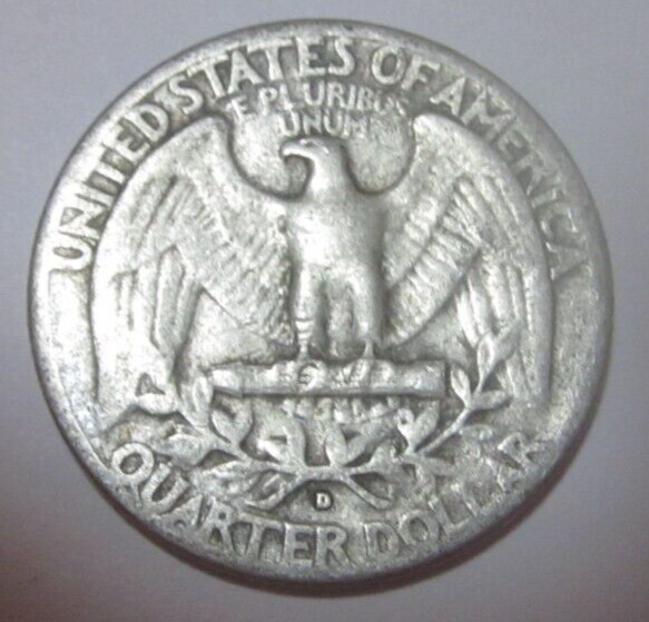 1953 D Washington Silver Quarter 90% Silver