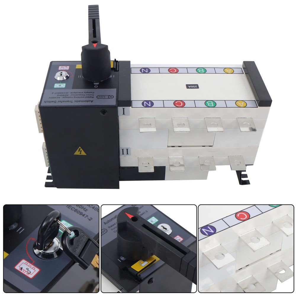 110V 220V Automatic Transfer Switch 250A 4 Poles Grid to AC Generator
