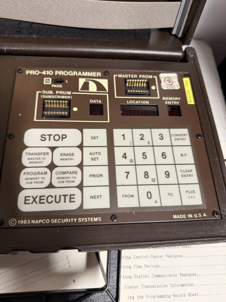 NAPCO PRO-410 PROGRAMMER PROGRAM TESTER VINTAGE PRO-410M