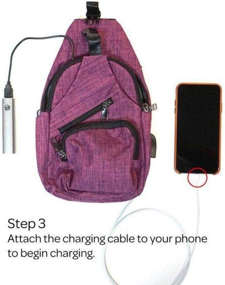 NuPouch Daypack Anti-Theft Backpack Large Plum.