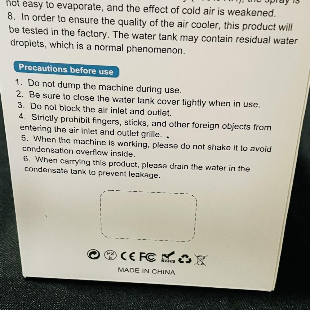 Multifunctional Air Cooler YXW-024H White Portable Remote Control 3 Modes