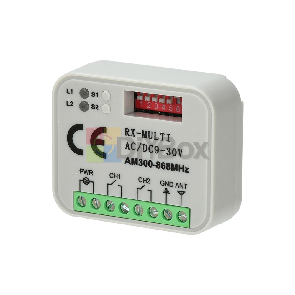 Universal 300-868MHz Multi-Frequency Receiver Switch Controller AC/DC On/Off