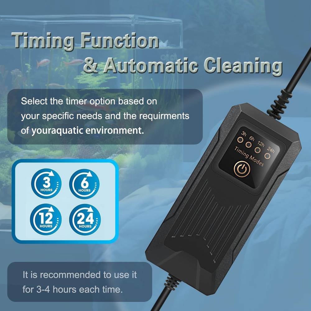 9W Timer UV Aquarium Clean Light Algae Removal LED Light Waterproof for Fish ...