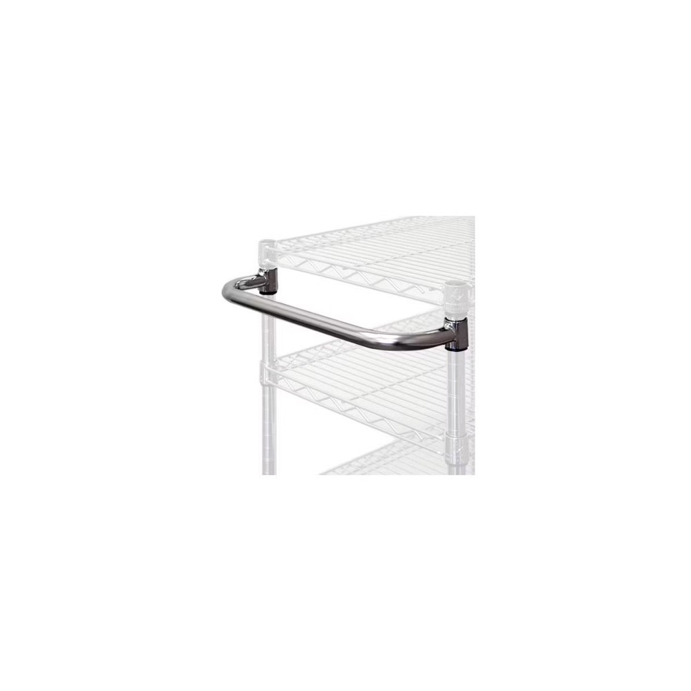 18 Inch Wire Shelving Silver Push Handle