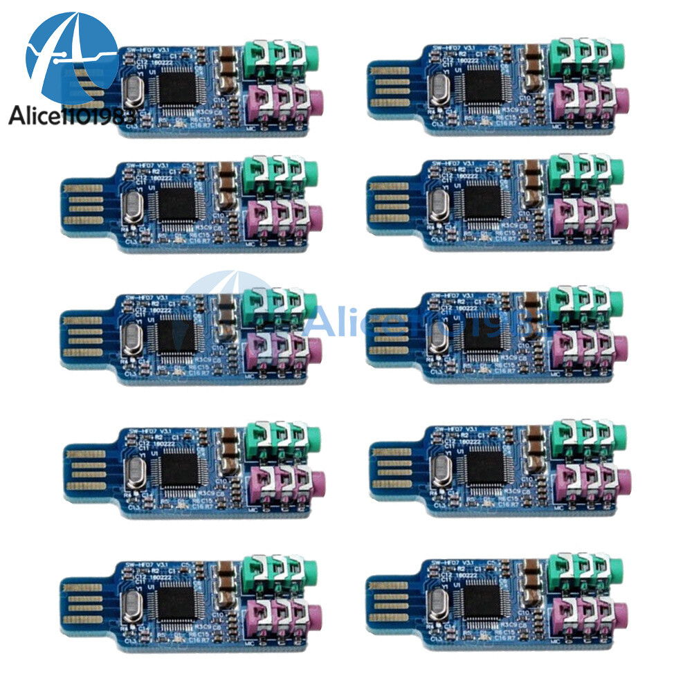 20Pieces CM108 USB Drive Free USB Sound Card Module For Laptop Computer External