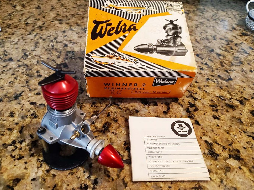WEBRA WINNER 2.46 CCM 15 CU . GERMAN DIESEL ENGINE