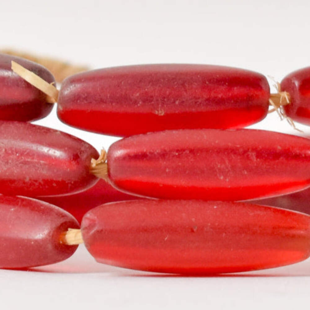 Bohemian Red Glass Beads