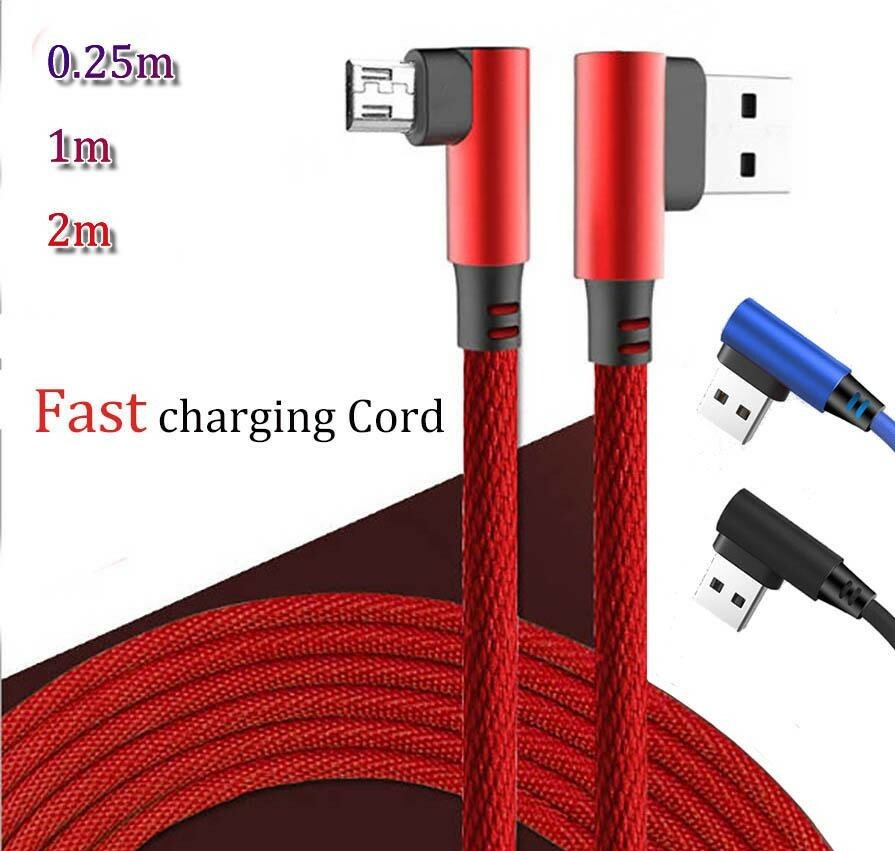 90 Degree Angle 6ft USB Cable For Apple and Type C Cable 2A Data Sync Charging