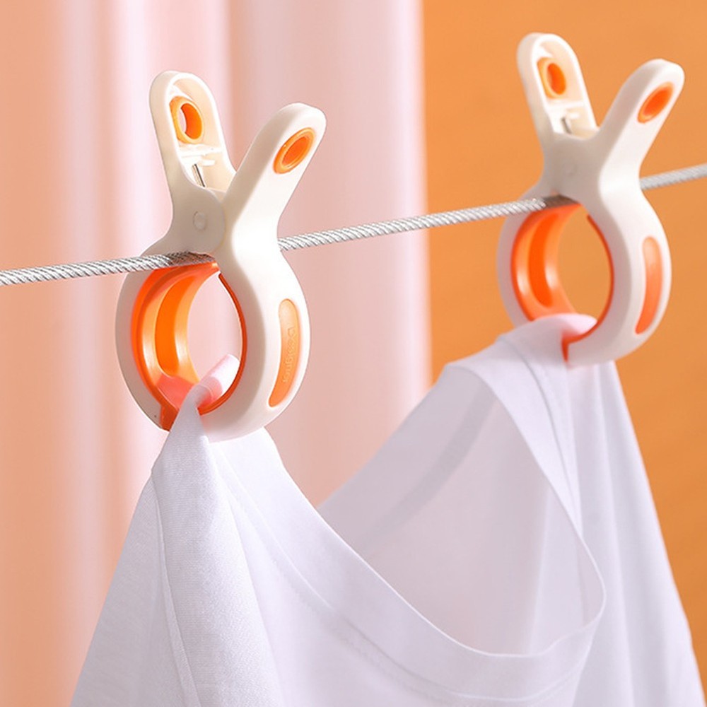 6Pcs Colored Heavy-duty Plastic Clothespin with -drying Clothespin
