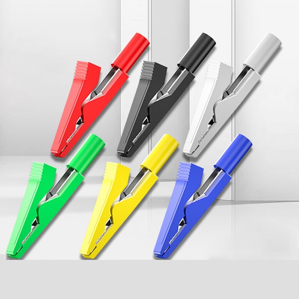 12PC Colored Crocodile Clips for Secure Connections in Electrical Projects