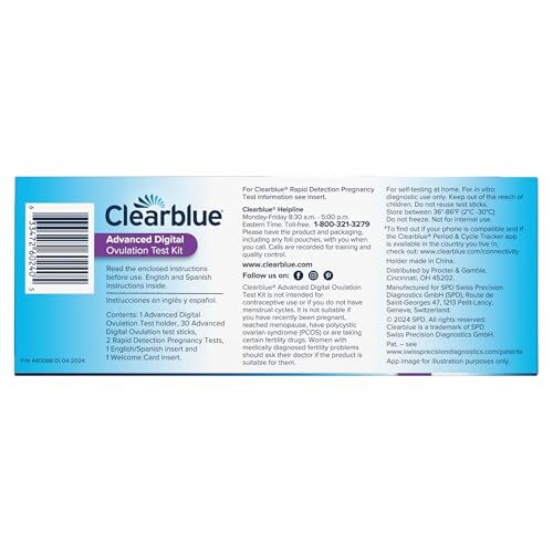 Clearblue Advanced Digital Ovulation Test Kit with Pregnancy Tests 32 Count