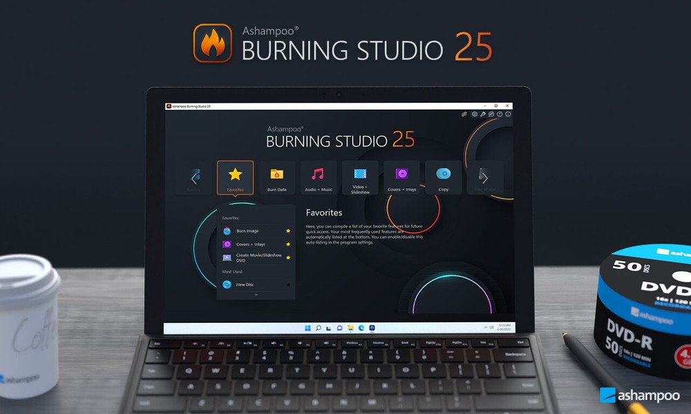Ashampoo Burning Studio 25 - CD DVD Burning Software - CD or DOWNLOAD PC