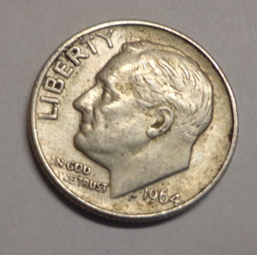 1964 D   Roosevelt Dime 90% Silver