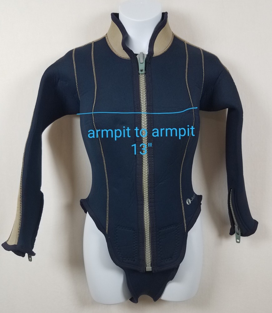 US Divers Wet Suit Navy Blue Tan Size Small S