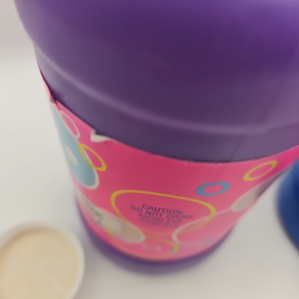 Two Vintage Bubble Joy Bubble Solution 16 Oz. Bottles W/ Plastic Wand Sealed