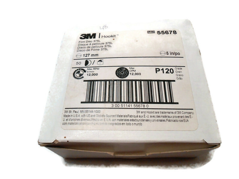 3M 55678 5" Hookit Disc 120 Grit 48 Pieces
