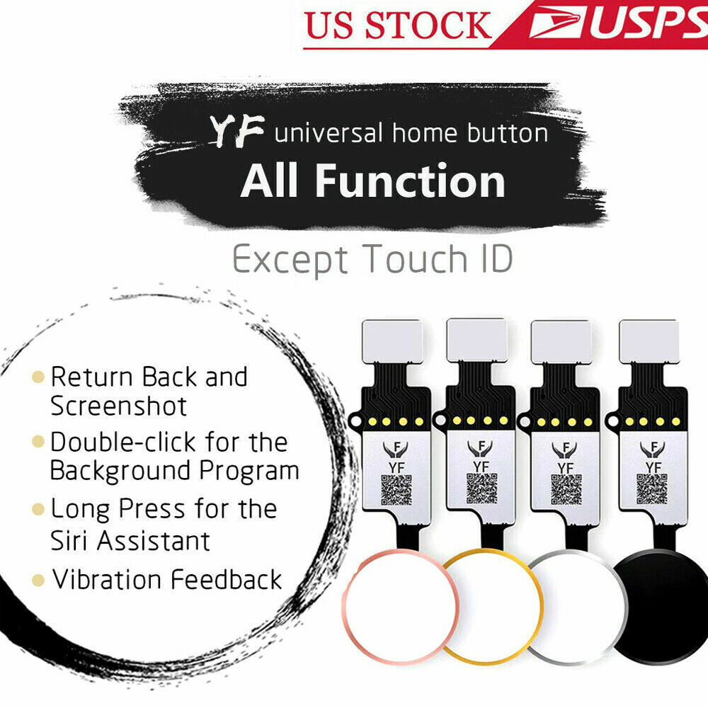 YF Universal Solution Home Button Flex Cable for Apple iPhone 7 7 Plus 8/8 + LOT