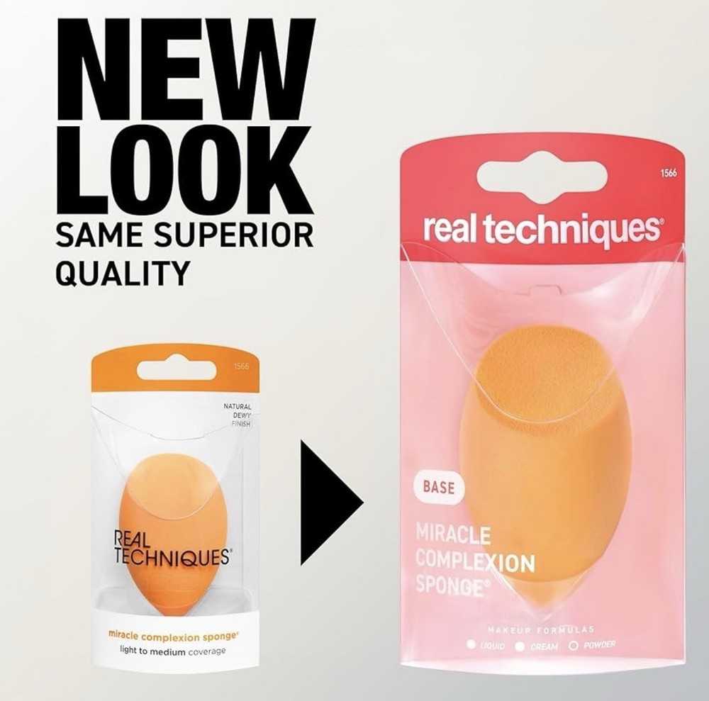 Real Techniques Miracle Complexion Sponge Duo Orange Teardrop Multi-Sided