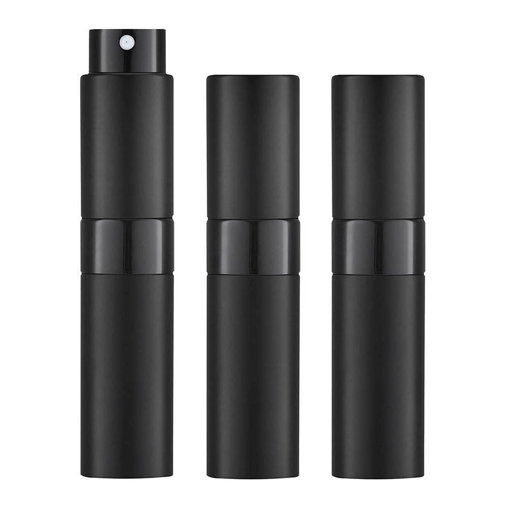 3 Pack Refillable Perfume Atomizer Spray Bottles 8ml Portable Travel Empty Case