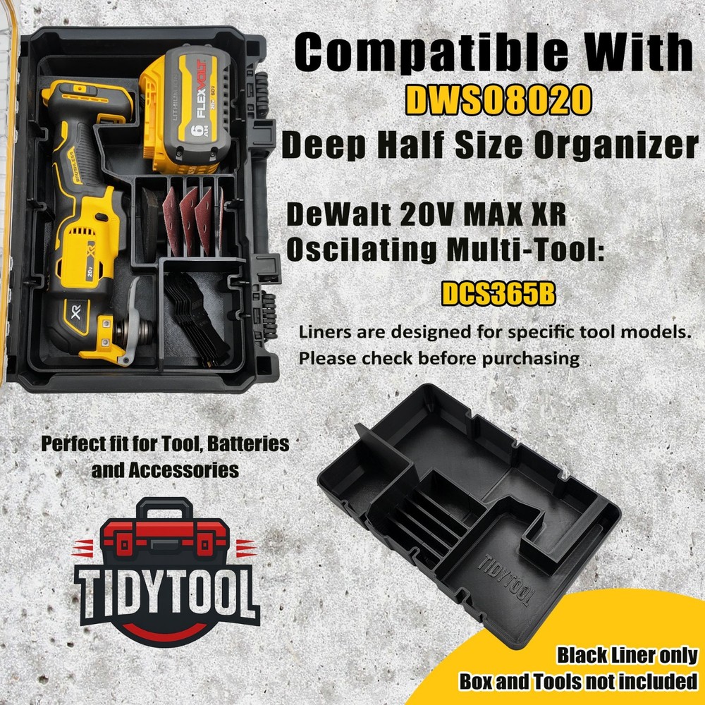 Dewalt 20V Oscillating Multi-tool Organizer for Dewalt Deep Compact Organizer